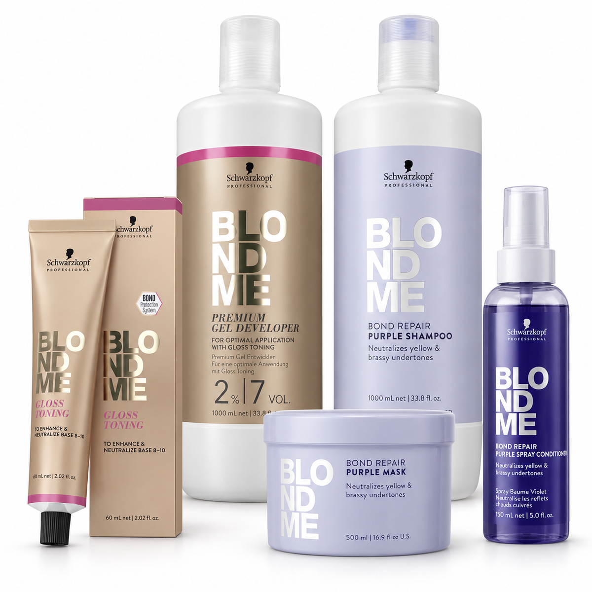 Schwarzkopf - Blondme - Pack Servicio Toner de Brillo para Rubios